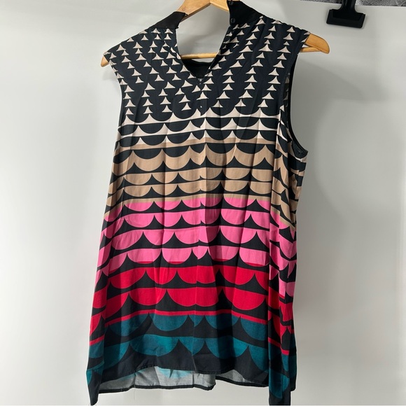 Corey Lynn Calter Geometric Blouse Large - Picture 3 of 5